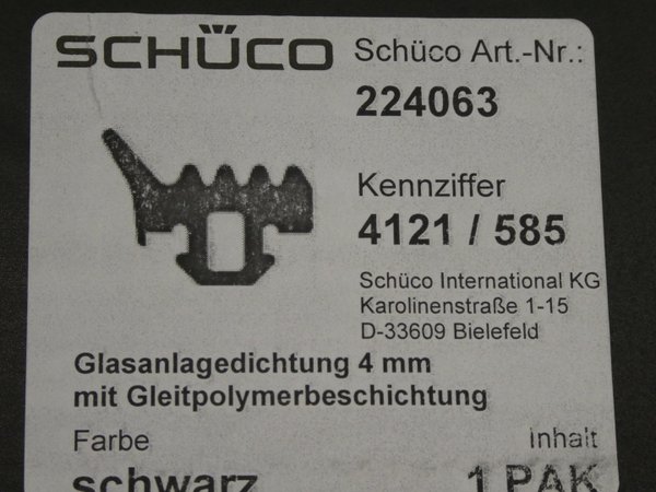 Schüco Dichtung 224063 für Glasanlagen