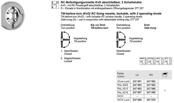 Schüco KVD- Rosette 247661